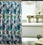 Printed polyester shower curtain